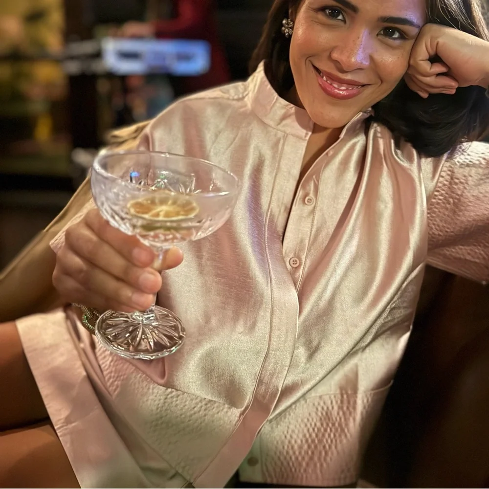 Light Pink Dupioni Trapunto Skirt + Blouse  2x1 Set 🌸 - Picture 5 of 5